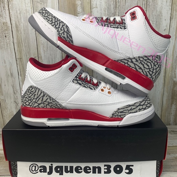 Air Jordan 3 Retro GS Cardinal Red - Picture 3 of 6